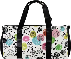 Gym Bags for Women,Duffle Bag for Travel,Easter Doodle Ornamental Eggs,Gym Bag for Men