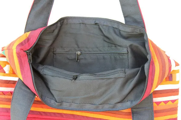 Handmade Lisu hill tribe intricate patchwork tote shoulder bags