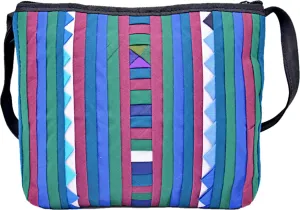 Handmade Lisu hill tribe intricate quilted crossbody purse