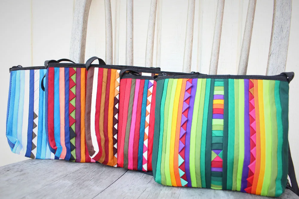 Handmade Lisu hill tribe intricate quilted crossbody purse