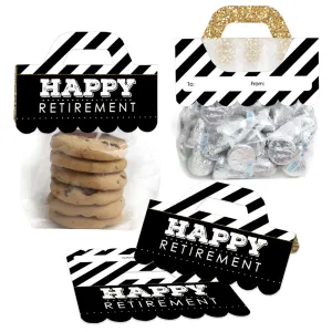 Happy Retirement - DIY Retirement Party Clear Goodie Favor Bag Labels - Candy Bags with Toppers - Set of 24