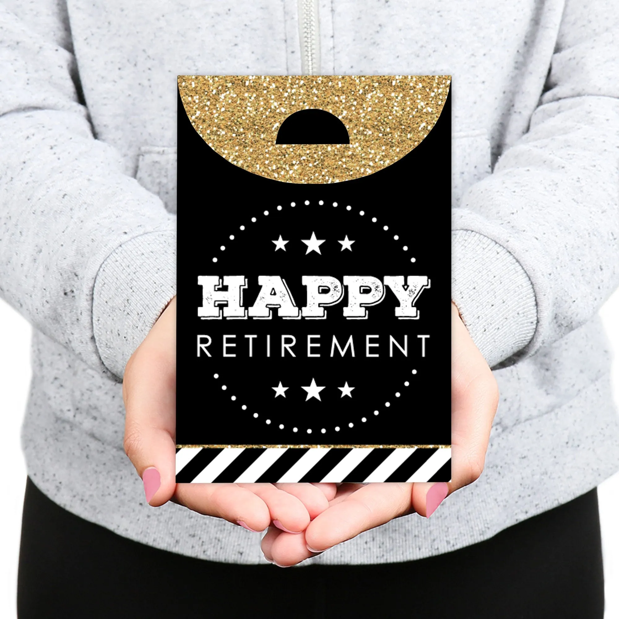 Happy Retirement - Retirement Gift Favor Bags - Party Goodie Boxes - Set of 12