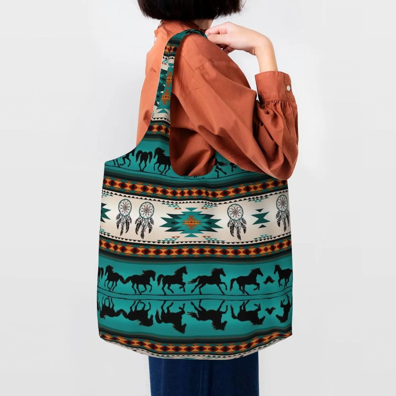 Heaps Of Orange Monarch Butterflies Canvas Bag Bag Handbag Eco-Friendly Reusable Groceryshopping Bags For Women Girls