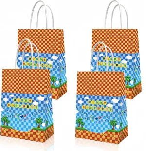 HMJDMM 20 pcs birthday party supplies include hedgehog themed goodie bags, party bags, Party Gifts for Boys and Girls