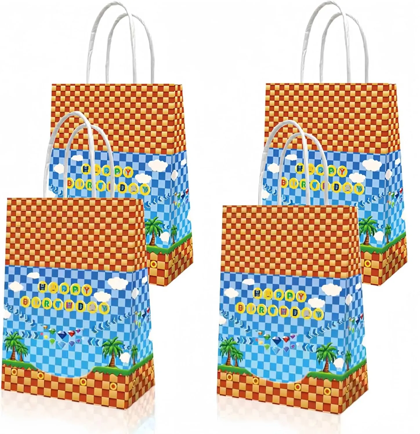 HMJDMM 20 pcs birthday party supplies include hedgehog themed goodie bags, party bags, Party Gifts for Boys and Girls
