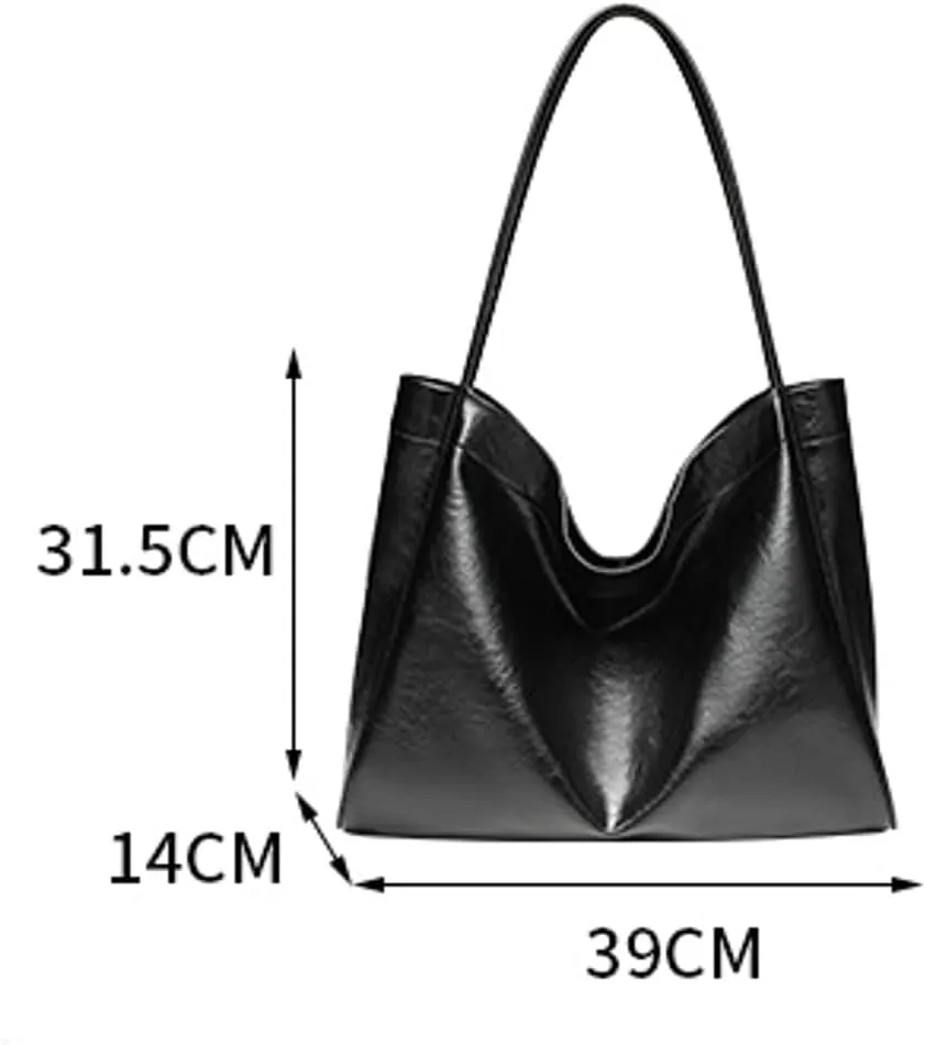 Hobo Bags for Women Large Tote Bag Commuter Tote Slouchy Leather Bag Shoulder Bag Work Bag Handbags with Small Purse