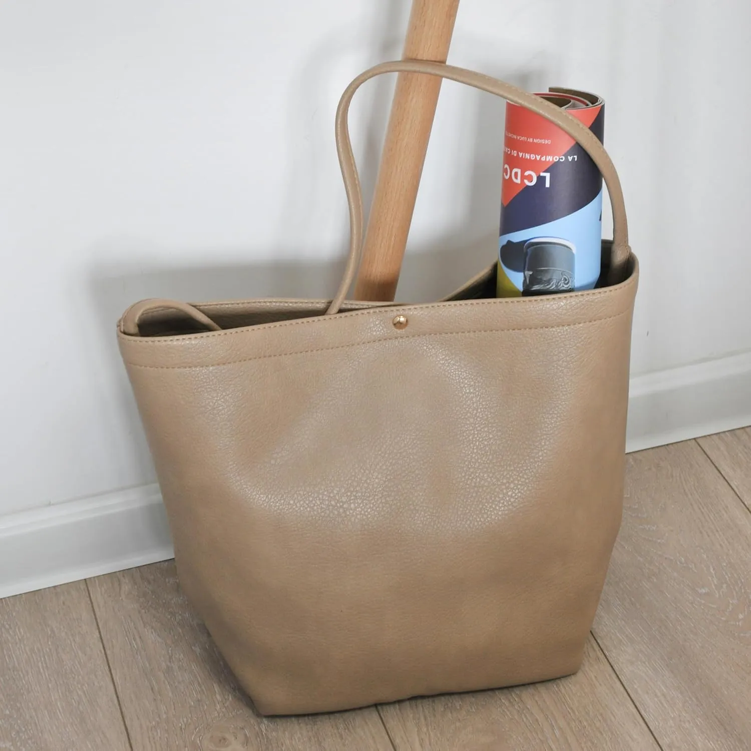Hobo Bags for Women Vegan Leather Bucket Bags Minimalist Shoulder Handbag