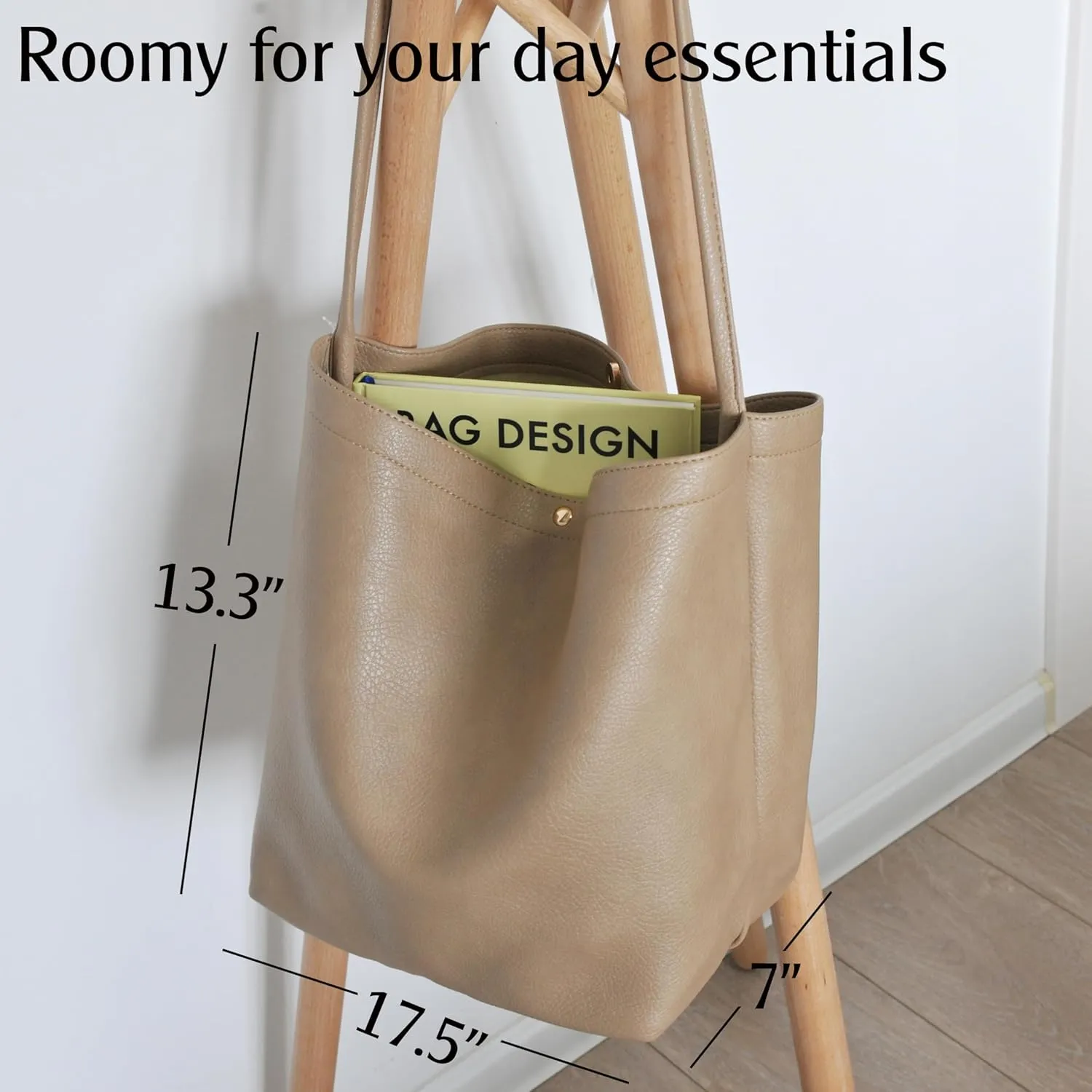 Hobo Bags for Women Vegan Leather Bucket Bags Minimalist Shoulder Handbag