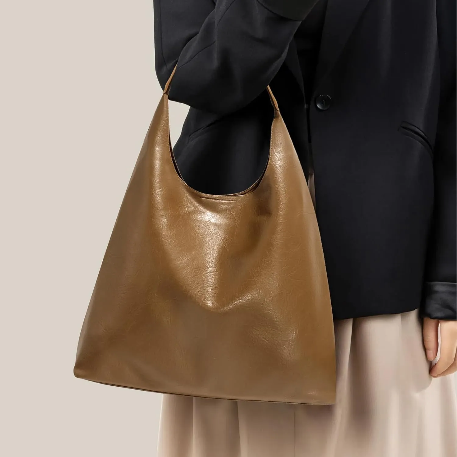 Hobo Tote Bag for Women Slouchy Bags with Small Purse, Designer Handbags for Women Large Capacity Shoulder Bag