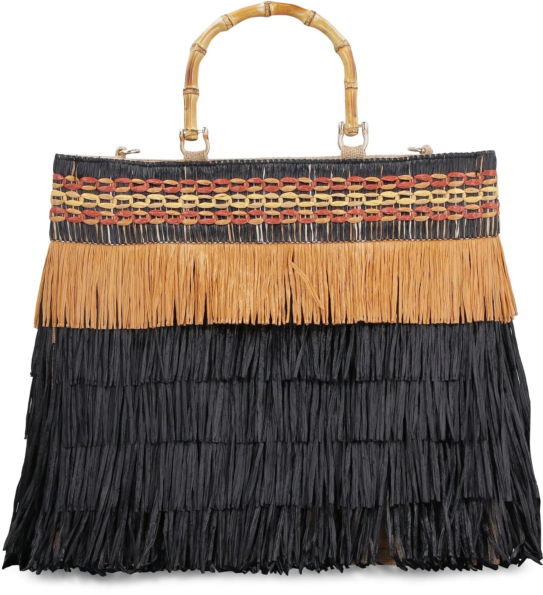 Ibiza raffia tote bag