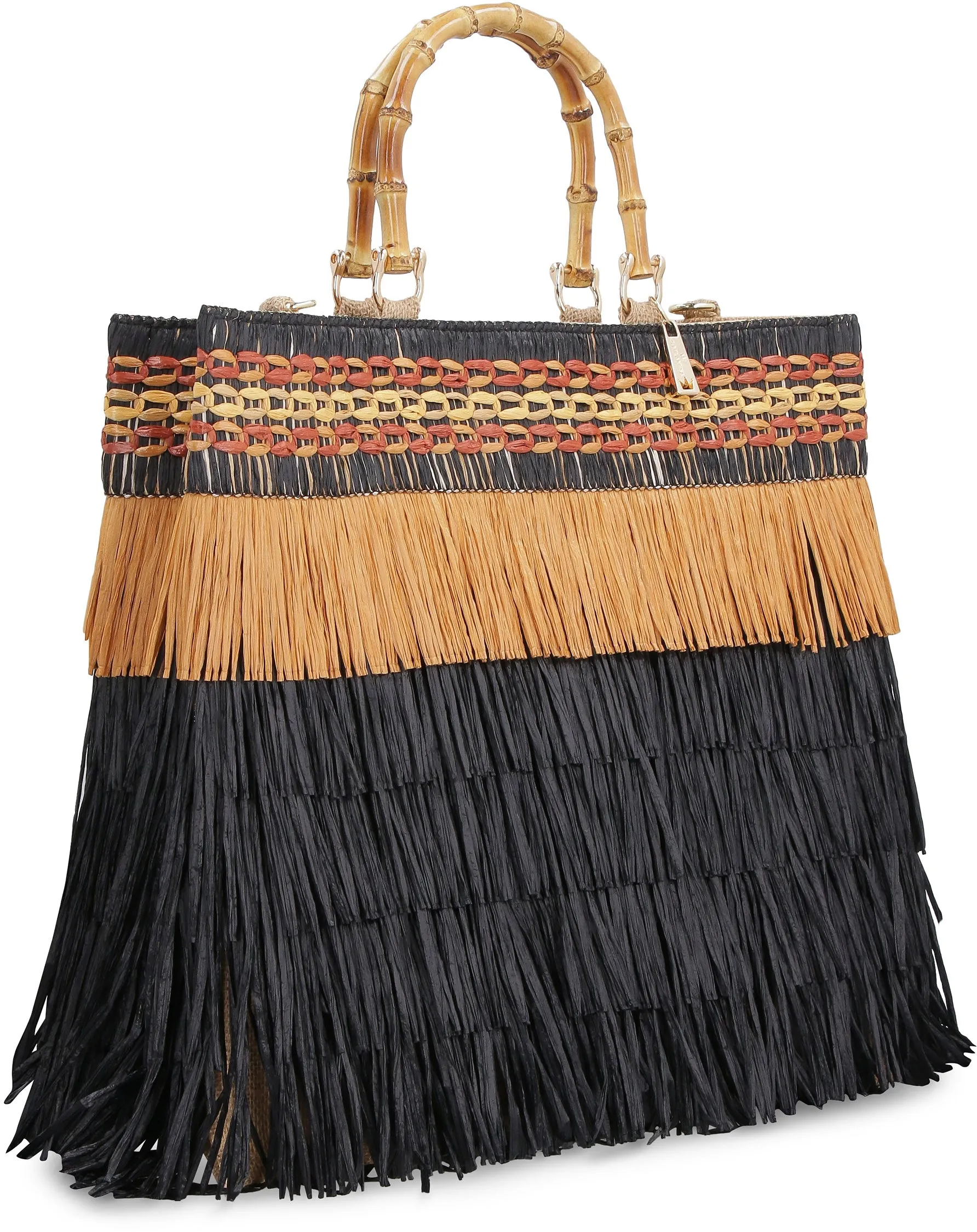 Ibiza raffia tote bag