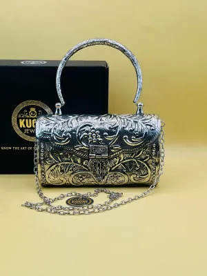 Indian Handmade Silver Metal Clutch