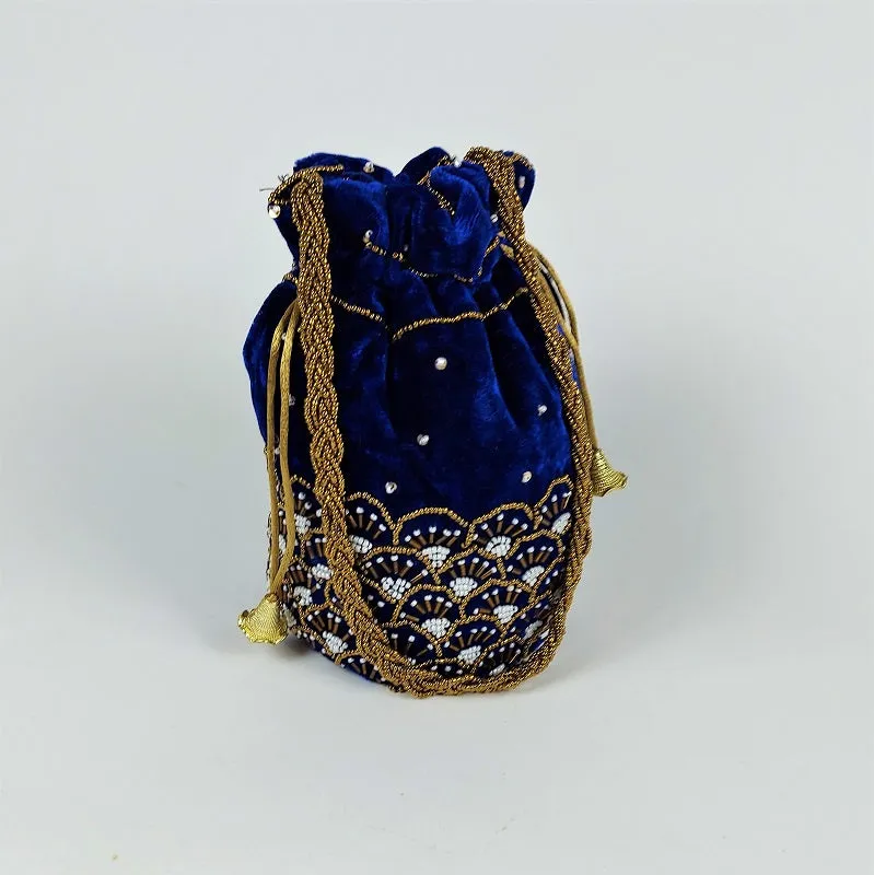 Indian potli bag - soft velvet bridal bag