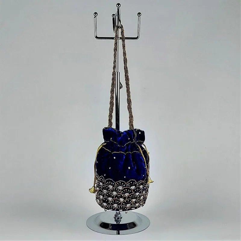 Indian potli bag - soft velvet bridal bag