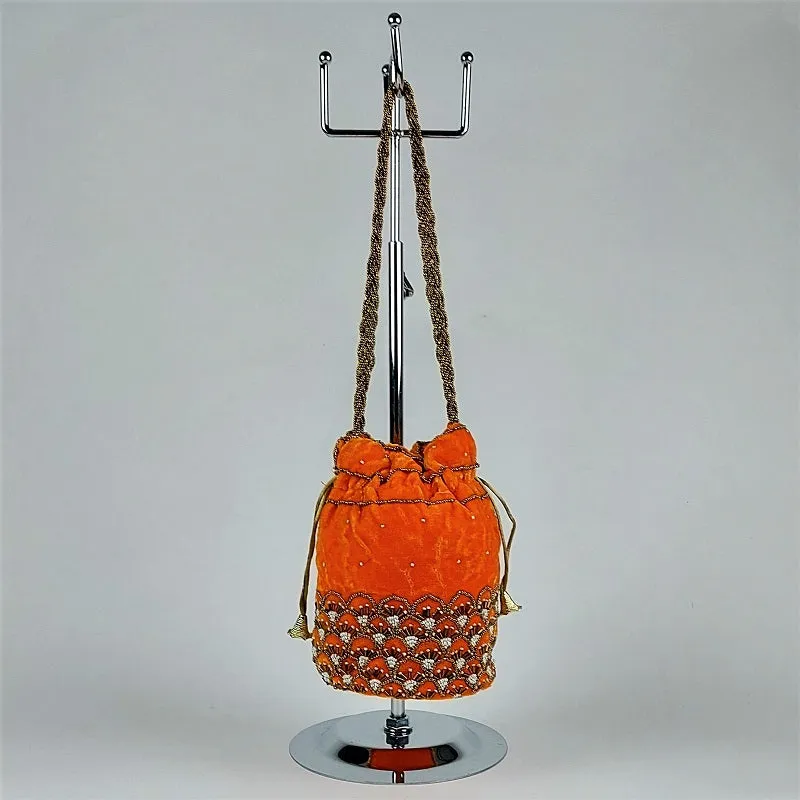 Indian potli bag - soft velvet bridal bag