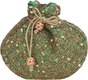 Indian sequence Potli Bag/wedding purse/jewelery purse for girls & women