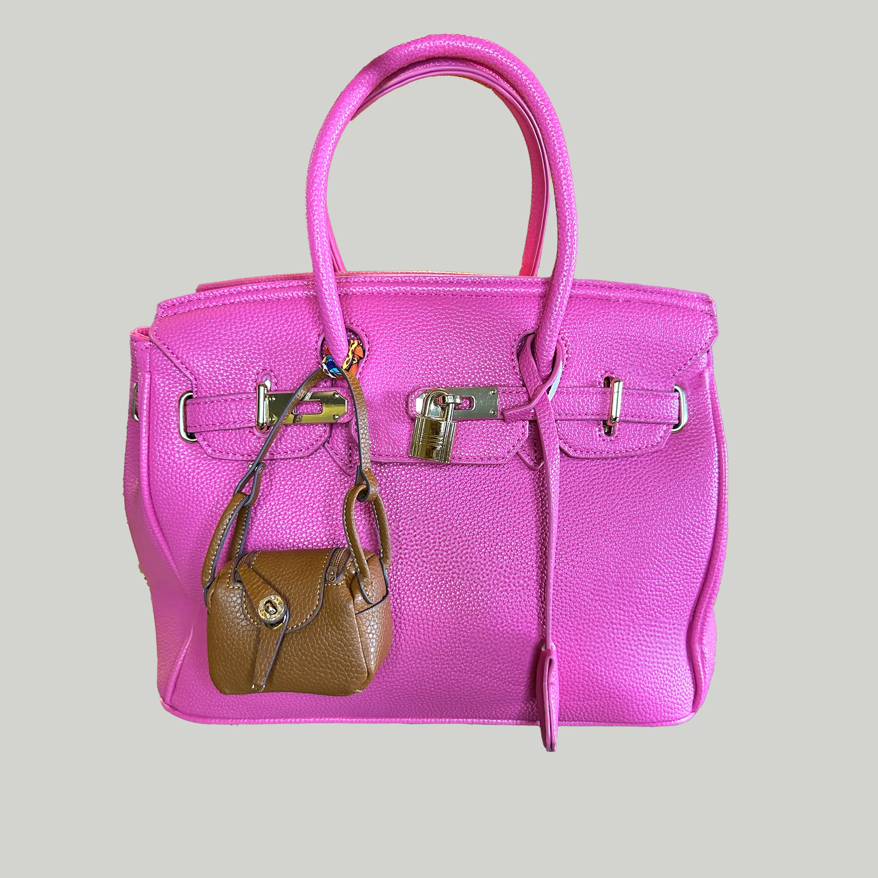 Intricate Leather Bag Charm