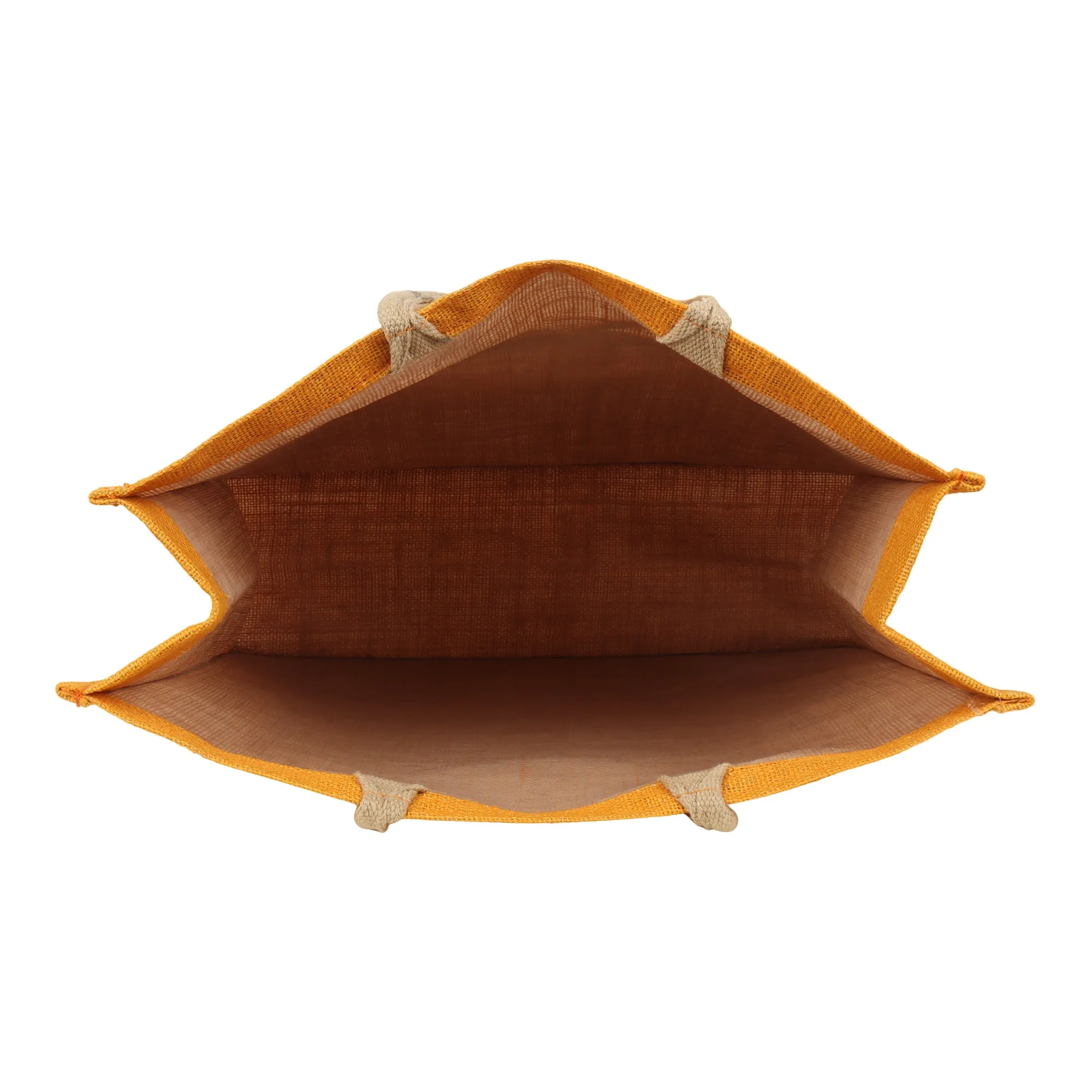 Jute Grocery Shopping Bags for Carry Milk Fruits Vegetable with Reinforced Handles (Pack of 2)