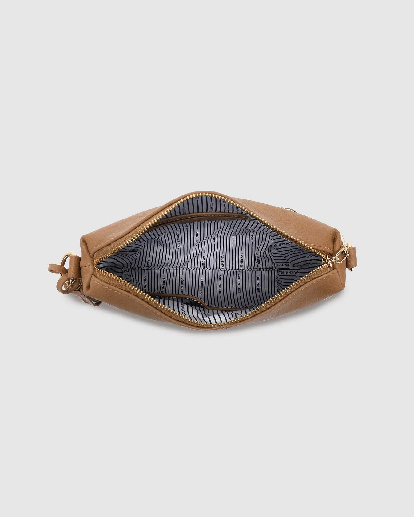 Kasey Crossbody Bag (Camel Stripe)
