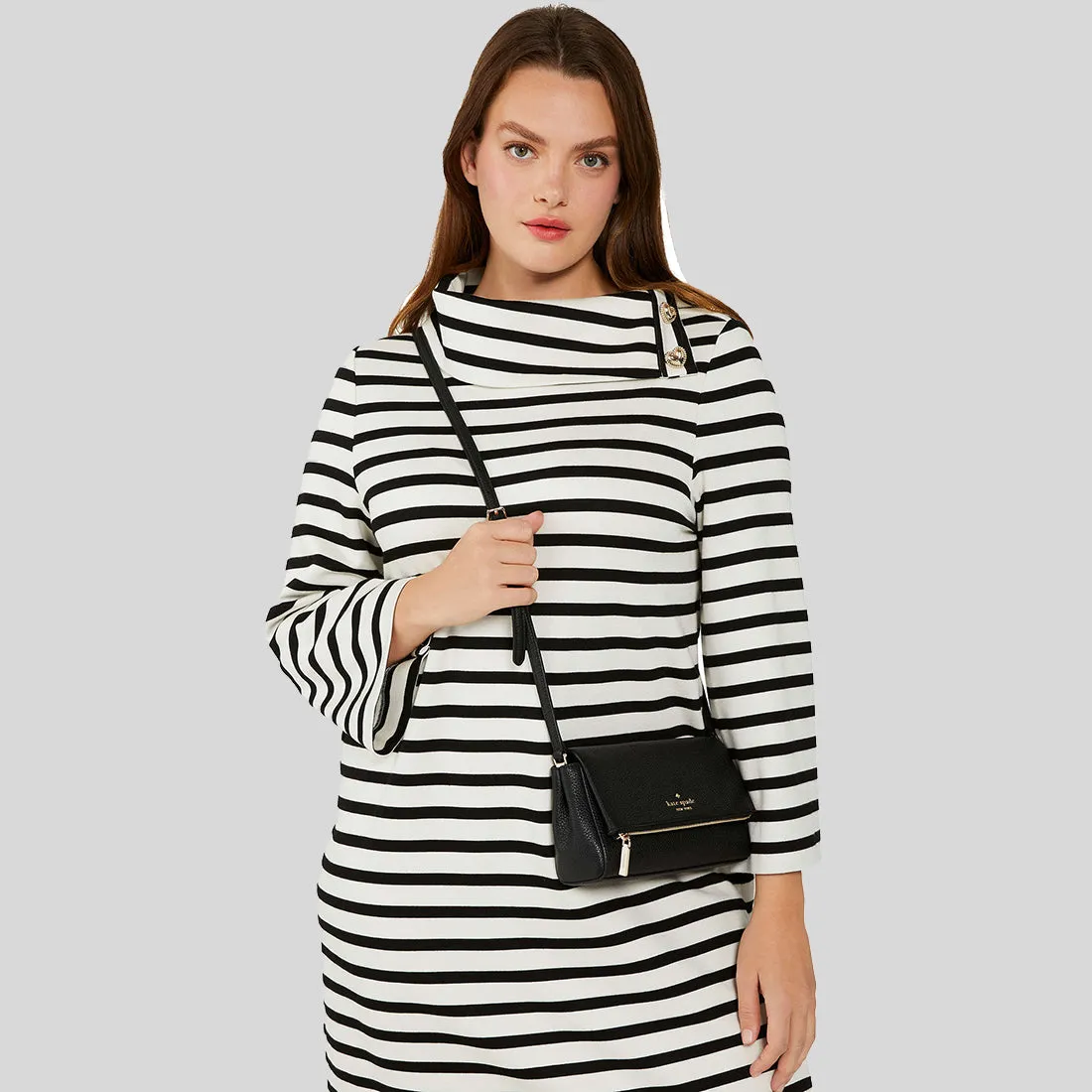 KATE SPADE Leila Mini Zip Crossbody Black RS-KE487