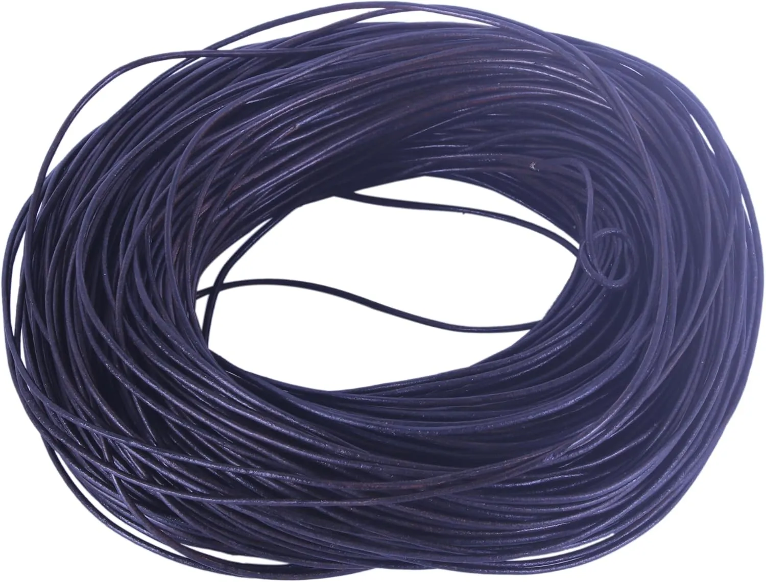 KONMAY 100 Yards Continuous Length Real Leather Cord for Jewellery Making, 2.0mm Rich Brown Leather String for Necklaces, Bracelets, Crafting and DIY Projects