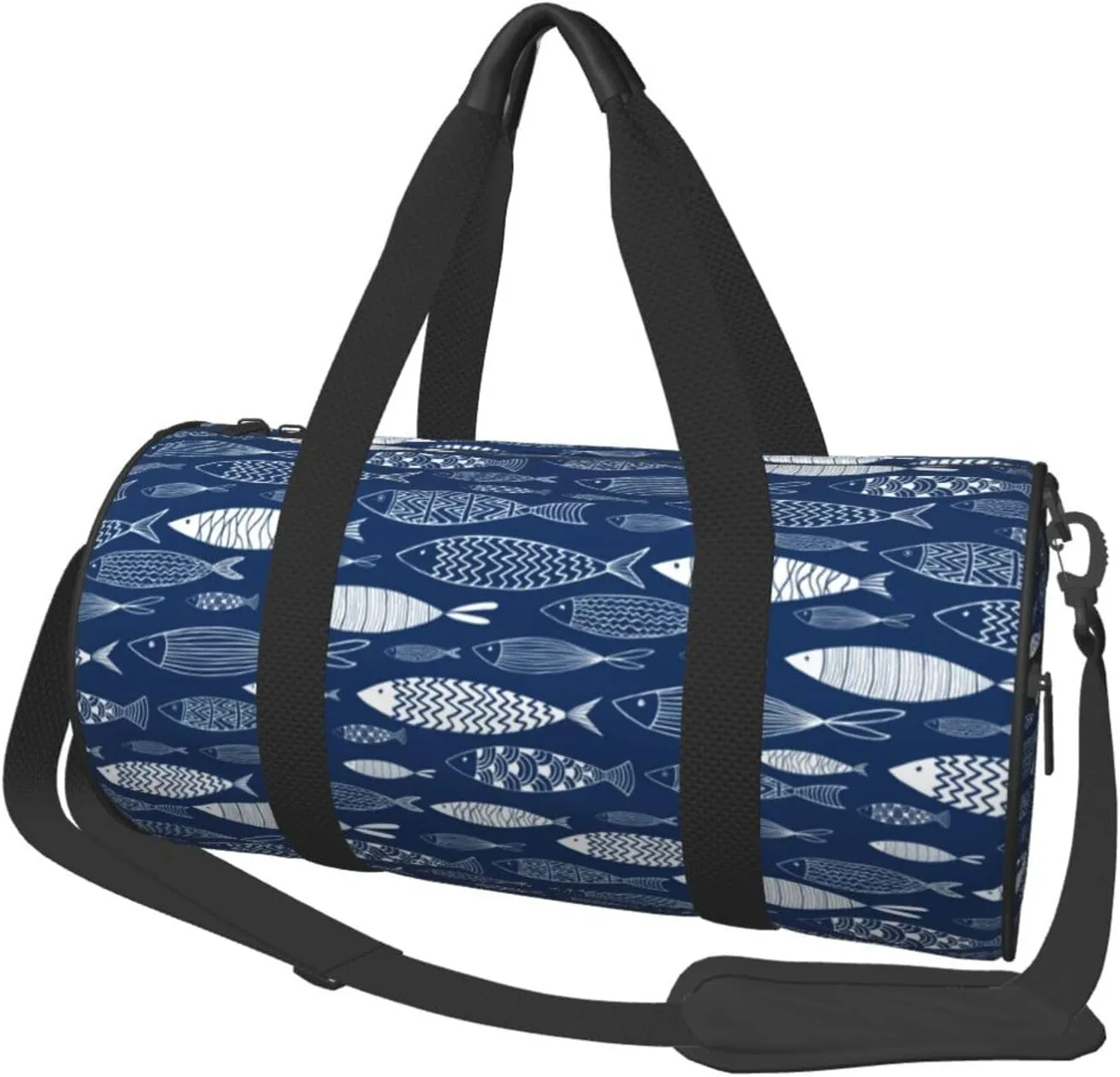 Large Duffle Bag for Travel - Ornamental Fish Gym Bag for Women Men, Foldable Travel Bags for Women Men with Zippered Multiple Pockets