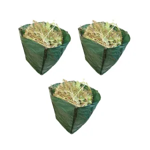Large Garden Waste Recycling Tip Bags Heavy Duty Non Tear Woven Plastic Sack 3PCs