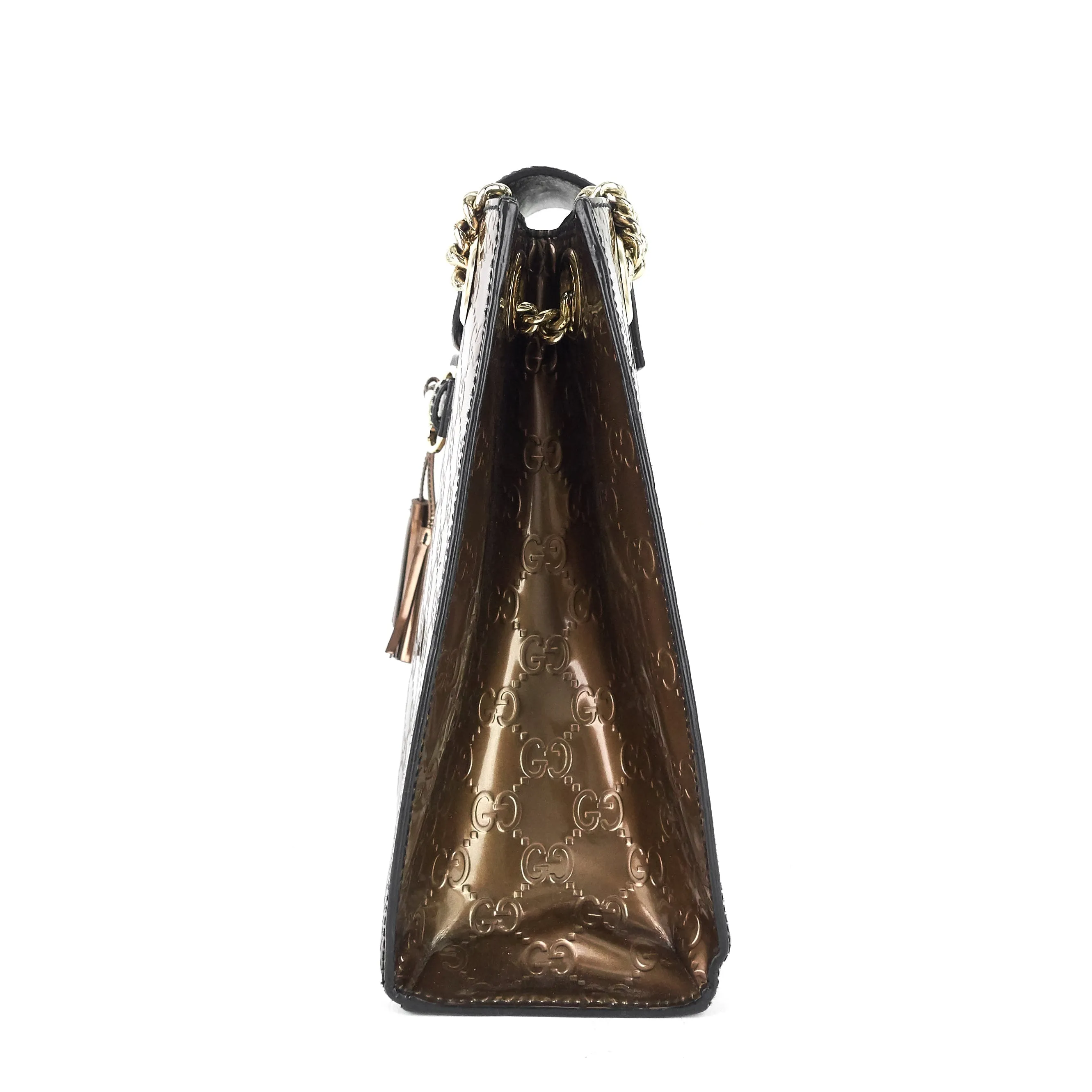 Large Leather Outstanding Emily Guccissima Bag Patent Streamlined