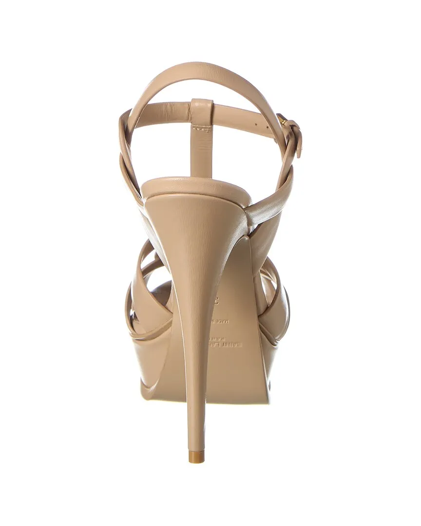 Laurent Leather Saint Fast international delivery Tribute 105 Safe Platform Sandal