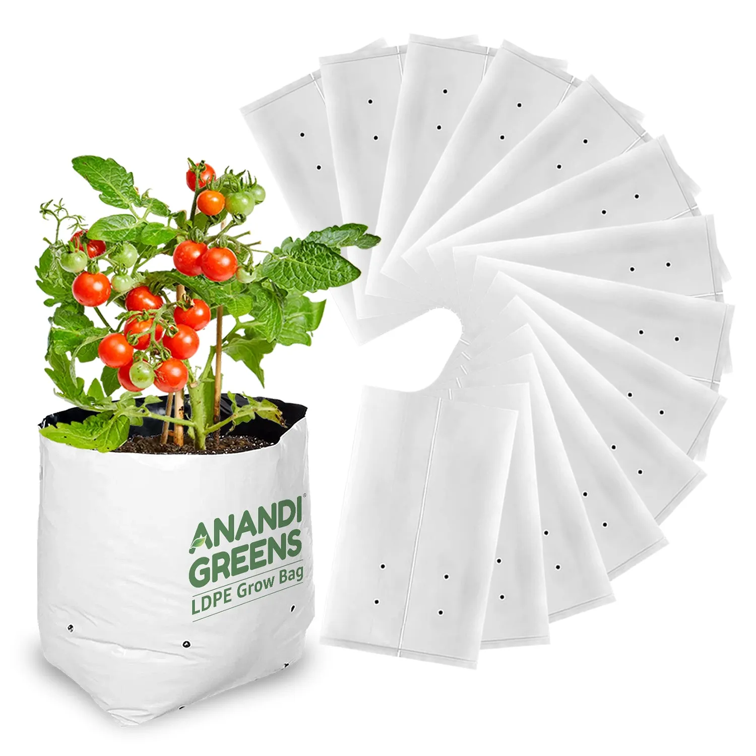 LDPE Double layer Grow Bag 16x16x30 cm UV Protected