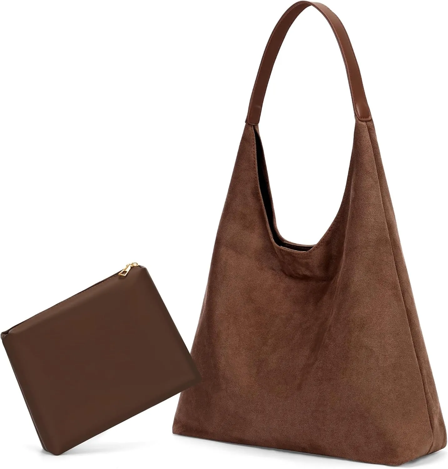 Leather Hobo Bags for Women Brown Purses Suede Purse Slouchy Tote Bag Suede Tote Bag Fall Purses Handbag