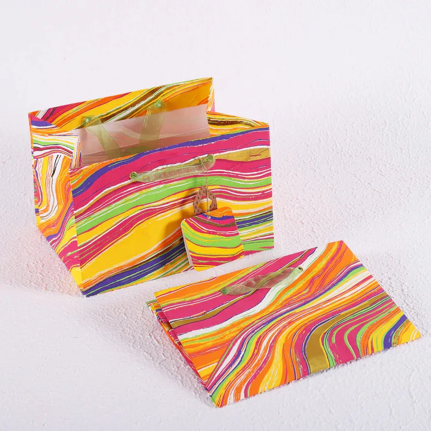 Leheriya Small Broad Base Gift Bag - Set of 2