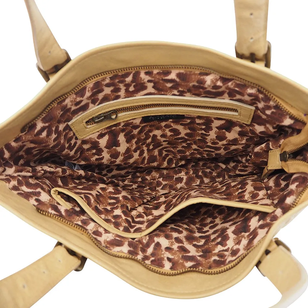 Leila Fringed Tote | Camel