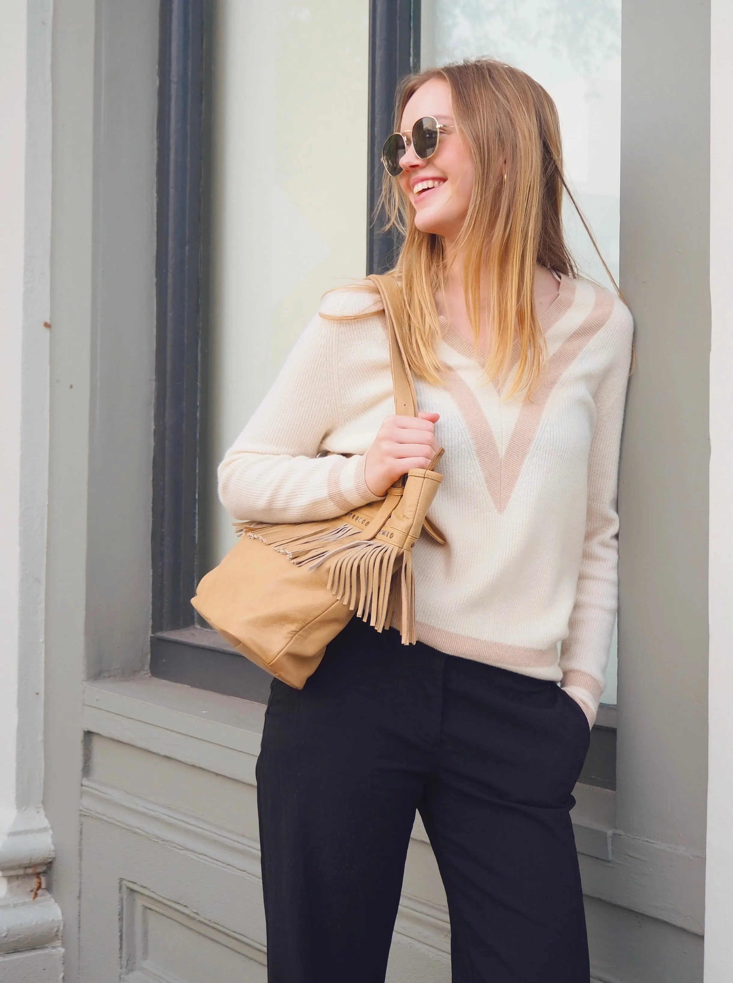 Leila Fringed Tote | Camel