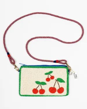 Leila Seed Bead Clutch | Cherries Leila Seed Bead Clutch | Cherries