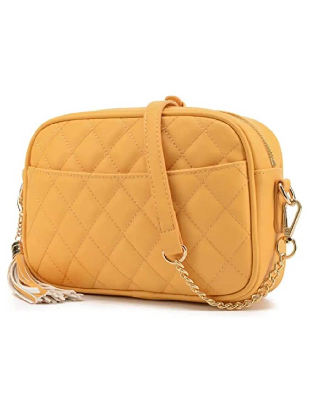 Lightweight One-Shoulder Top Zip Tassel Crossbody Bags