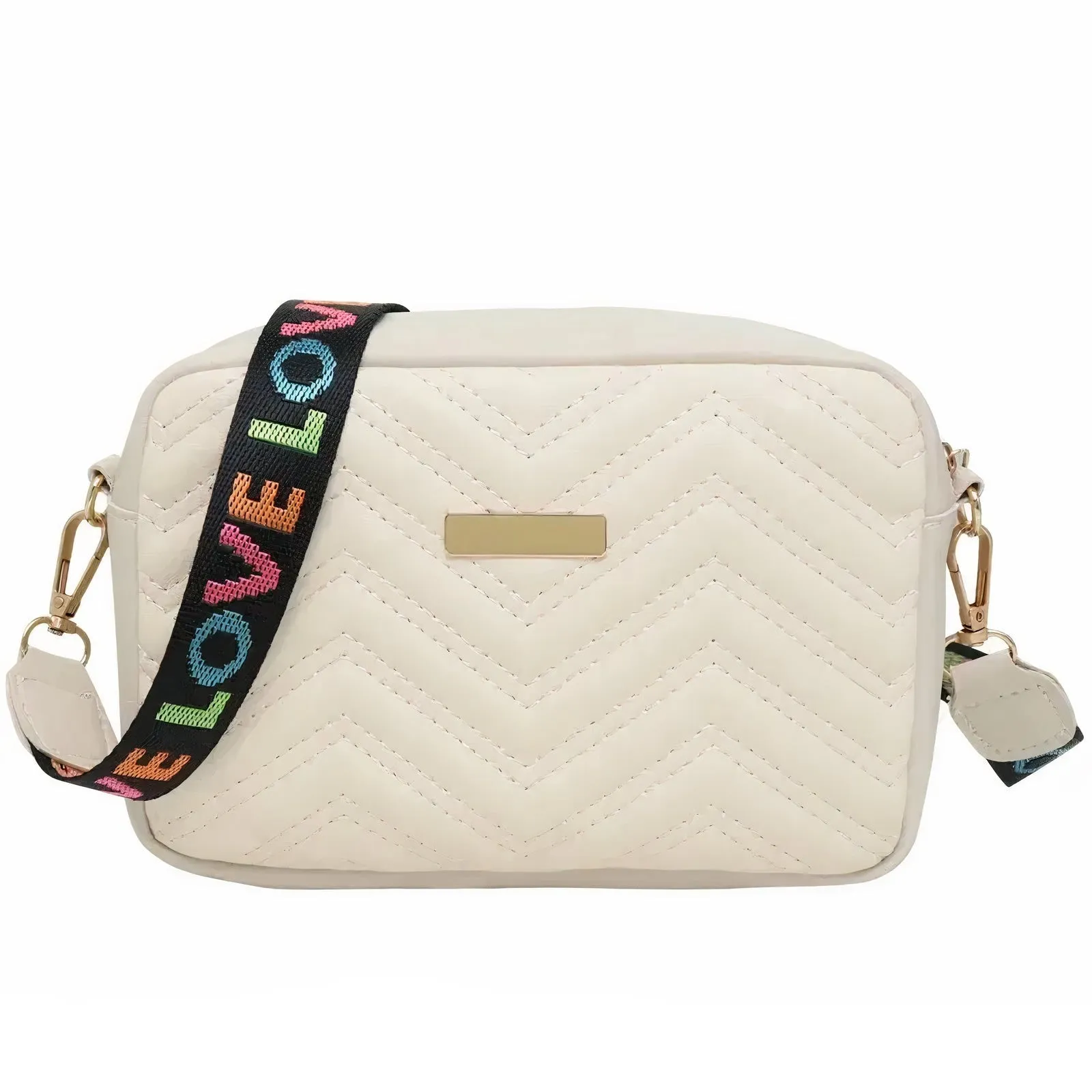 LOVE Embroidered Crossbody Bag