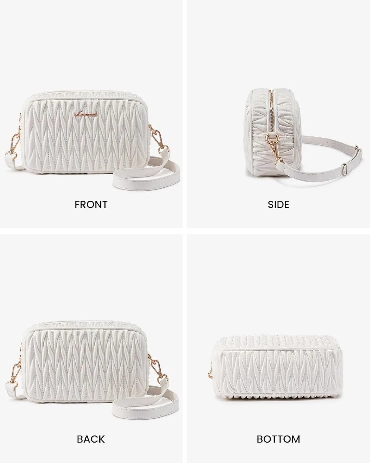 LOVEVOOK Quilted Crossbody Bags for Women, Small Trendy Leather Purse, Crossbody Purse with Adjustable Strap for Gift
