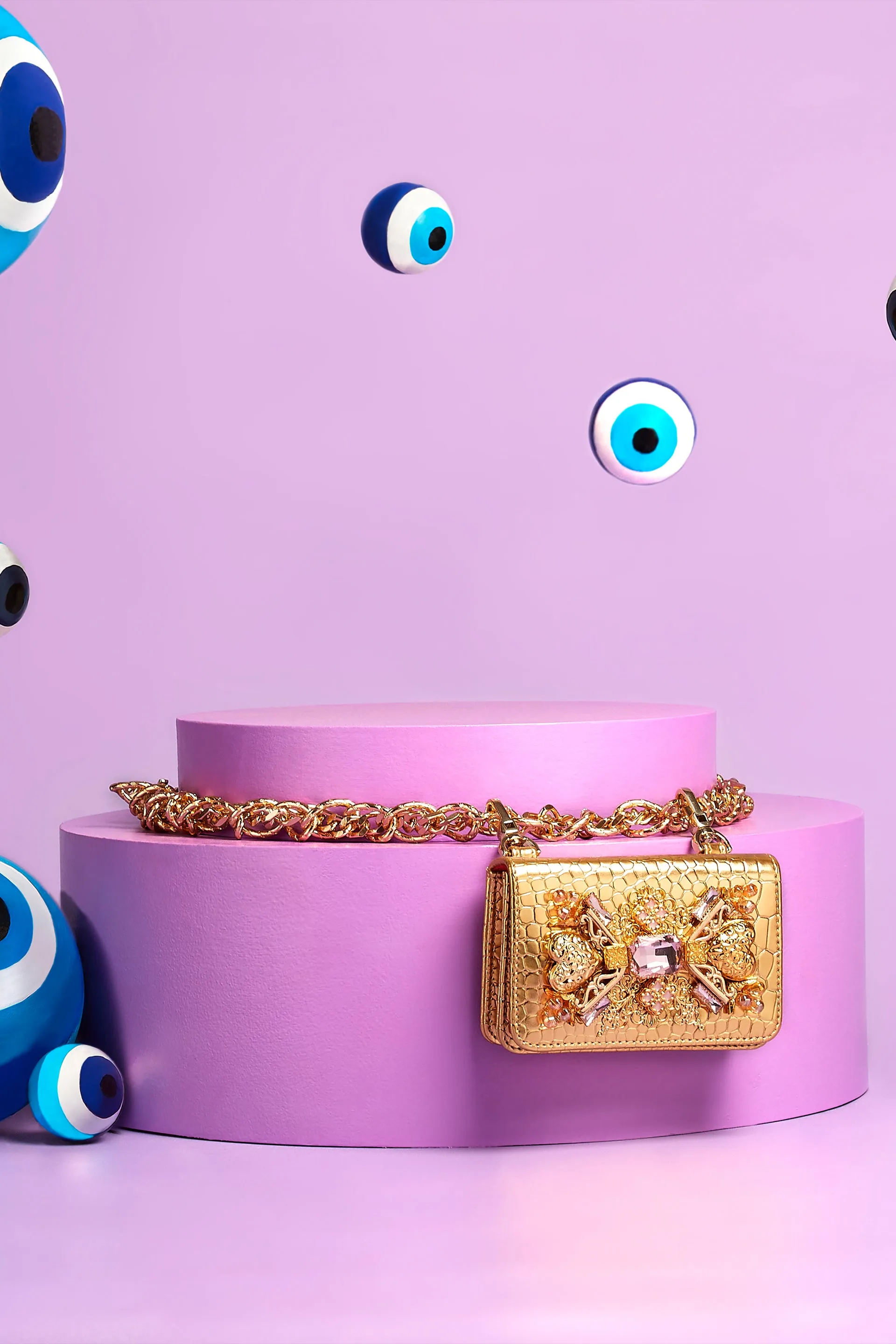 Luxe Gold Chain Link Belt Bag