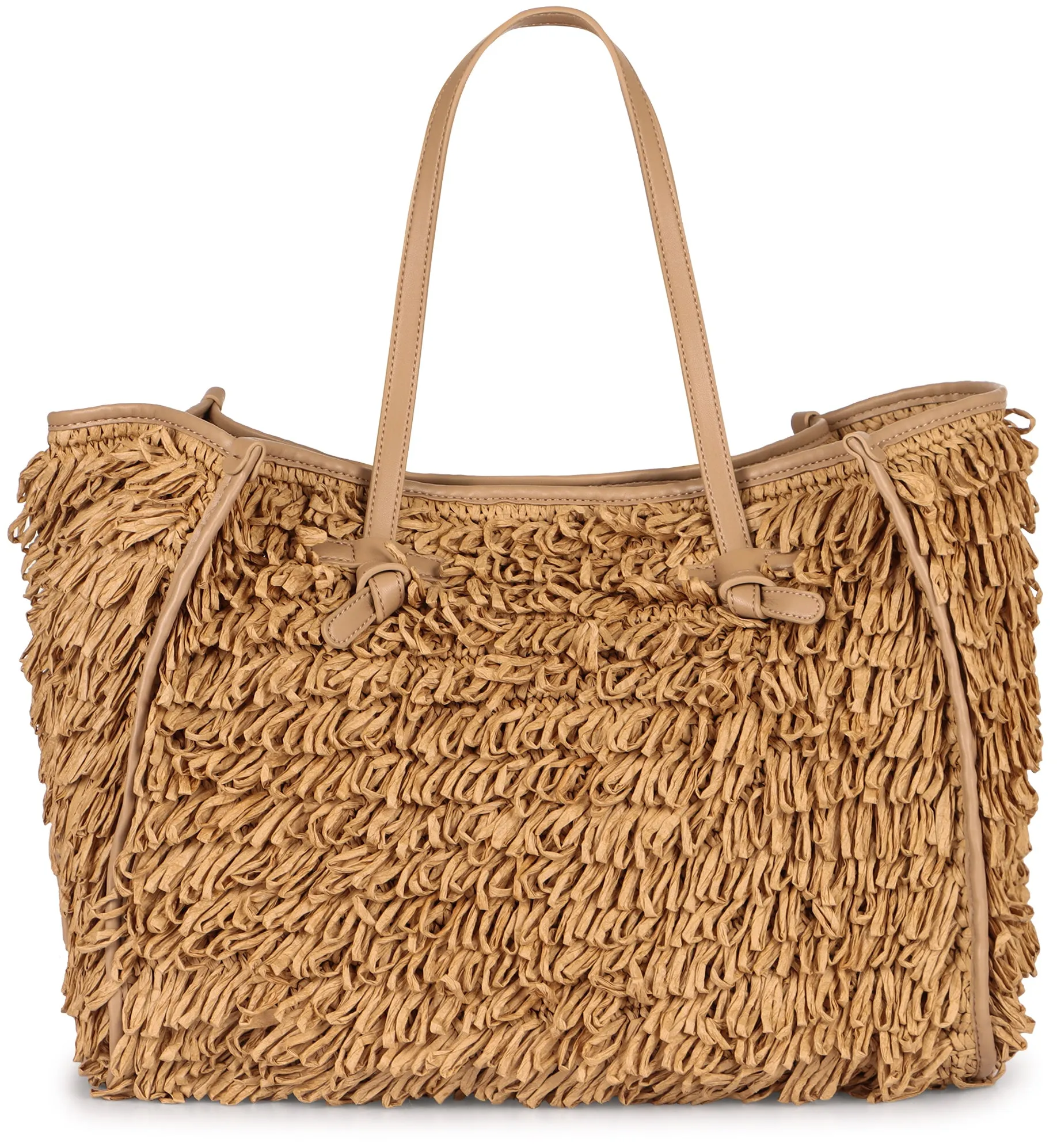 Marcella raffia tote bag