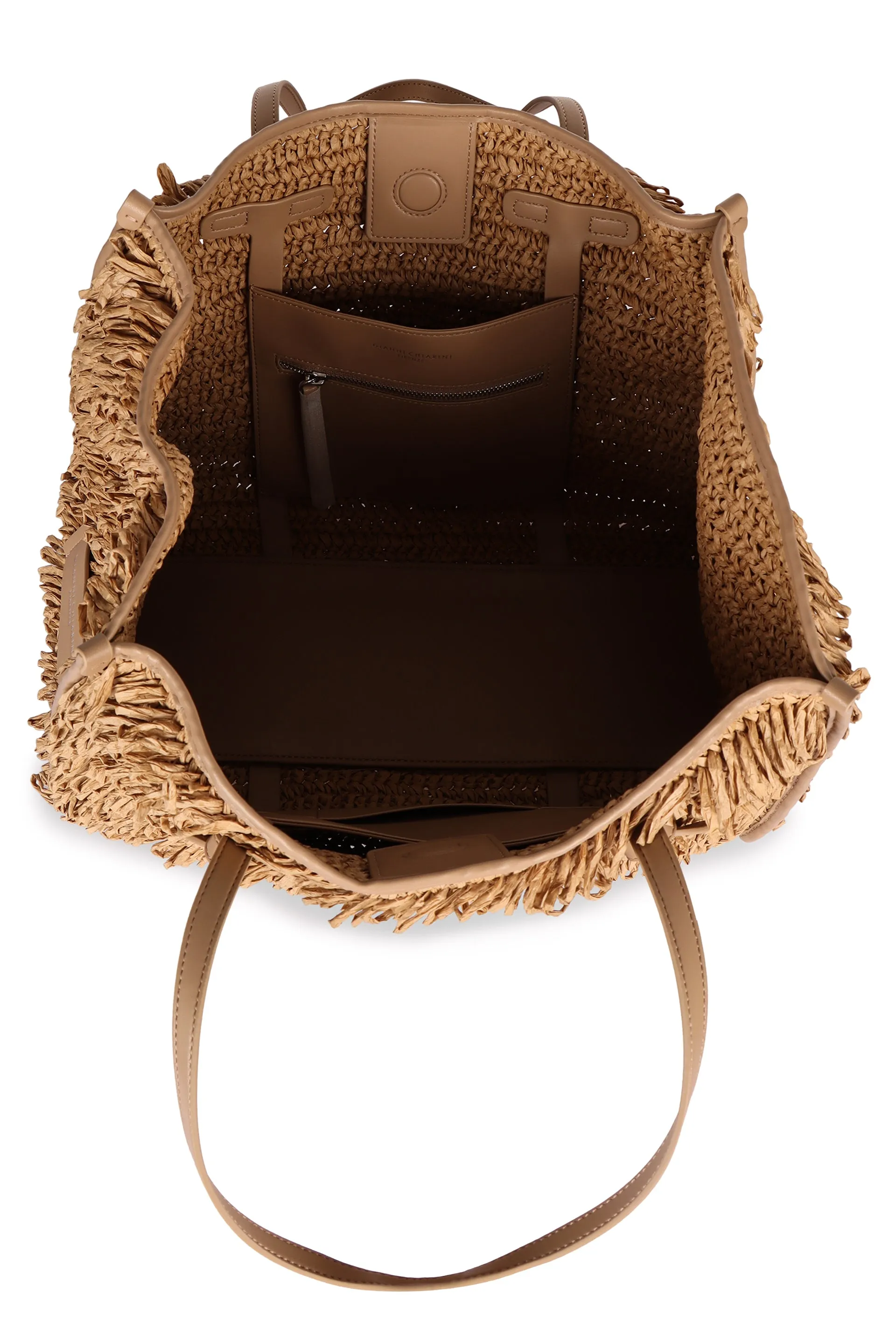 Marcella raffia tote bag