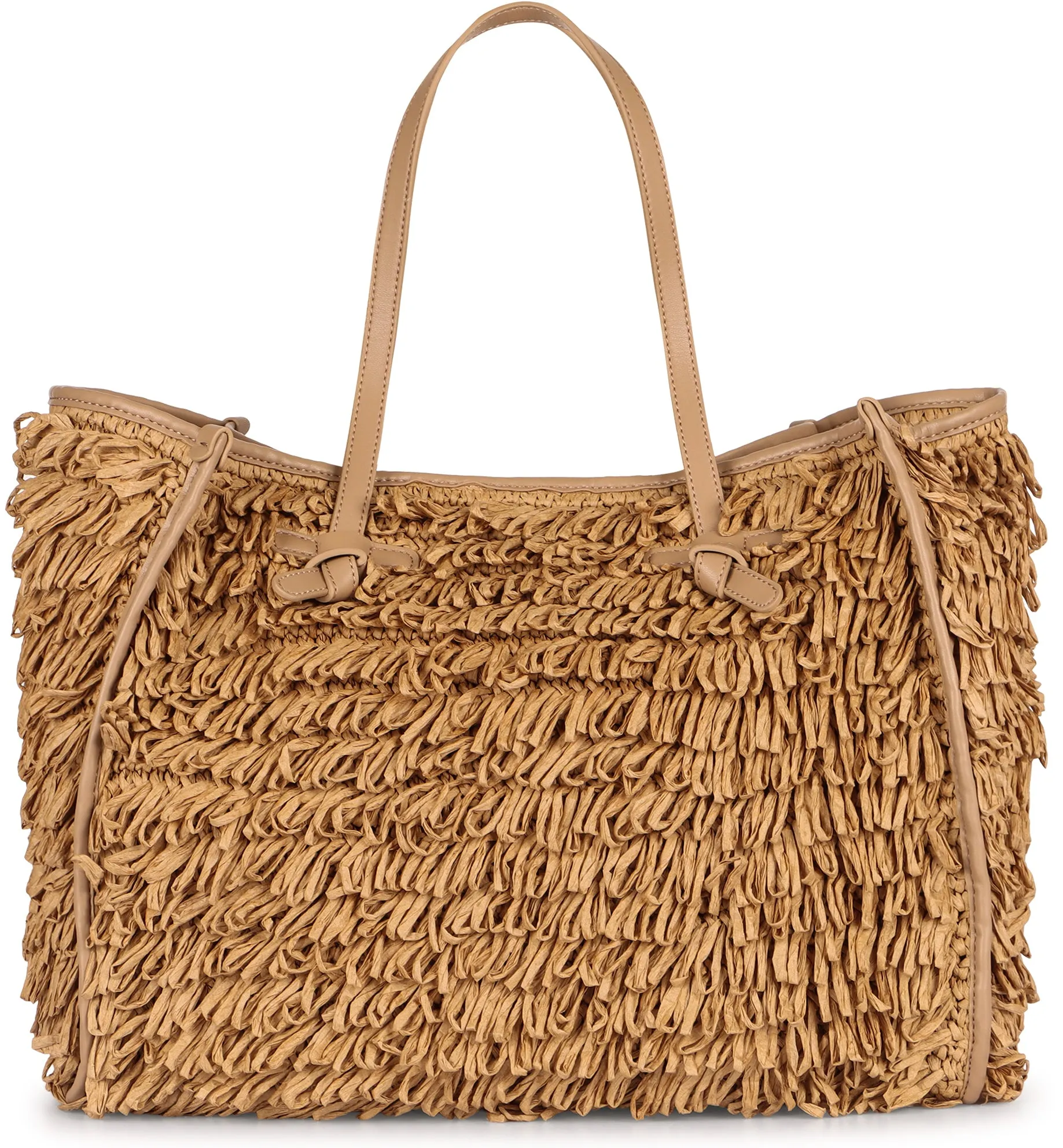 Marcella raffia tote bag