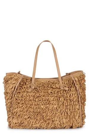 Marcella raffia tote bag