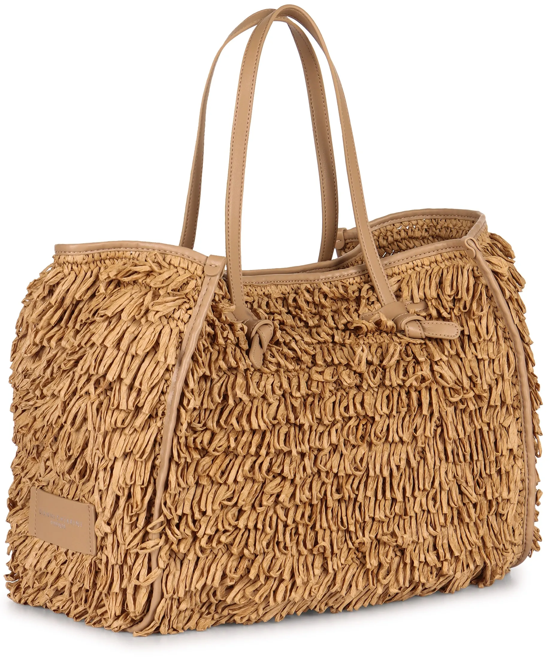 Marcella raffia tote bag