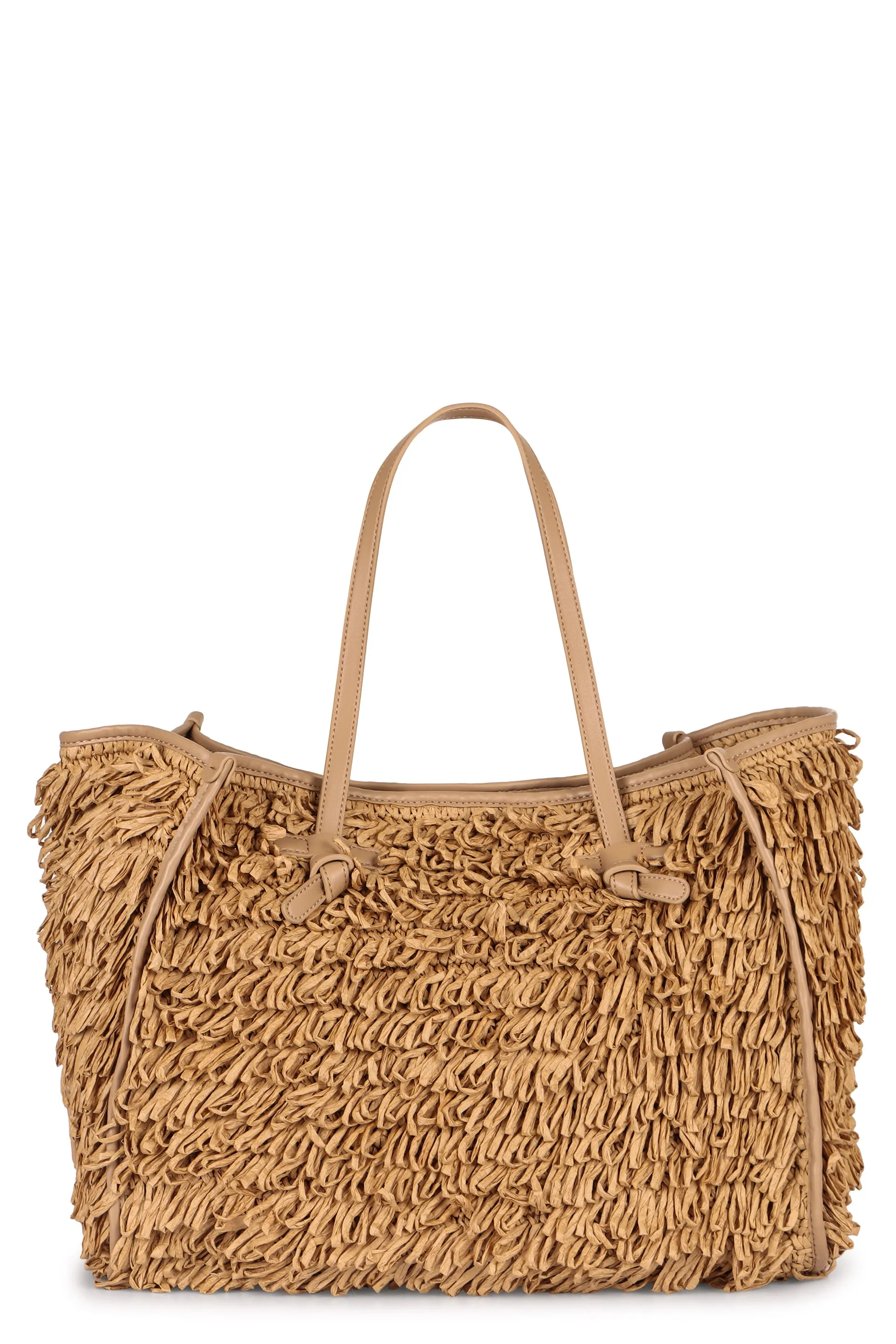Marcella raffia tote bag