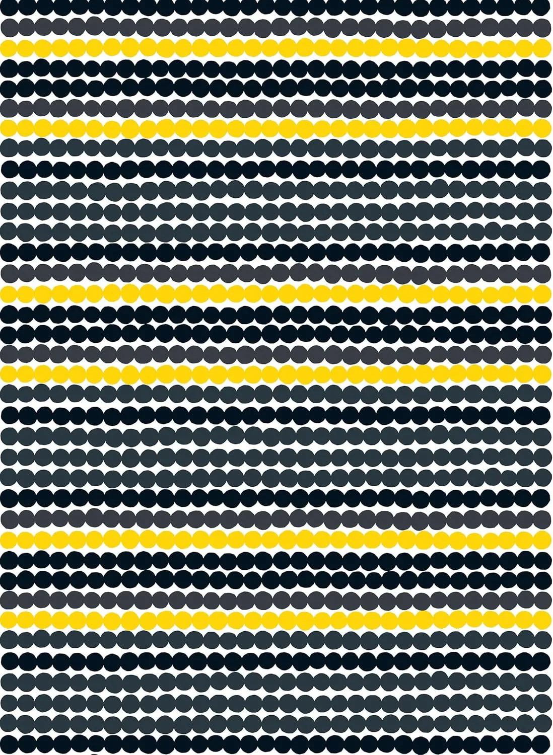 MARIMEKKO Pieni Räsymatto Cotton Pillow Cover (Black and Yellow) – Refine Your Home Décor with Our Square Cushion Cover W/Side Zip Closure — Modern Pillow Covers 20x20 inches