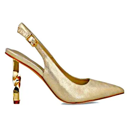 MB 24856 Silver Glitter High Heels