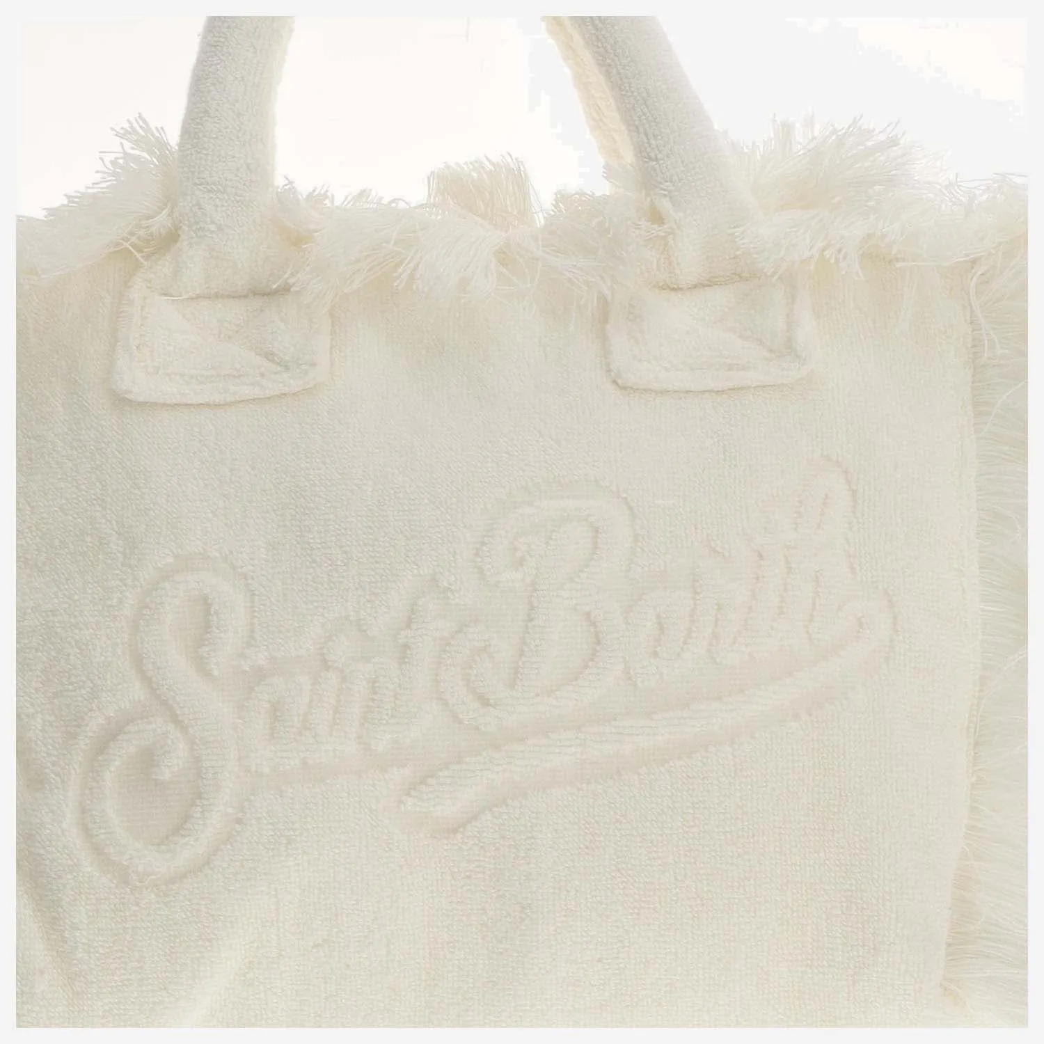 Mc2 Saint Barth Colette Terry Cloth Tote Bag With Embroidery