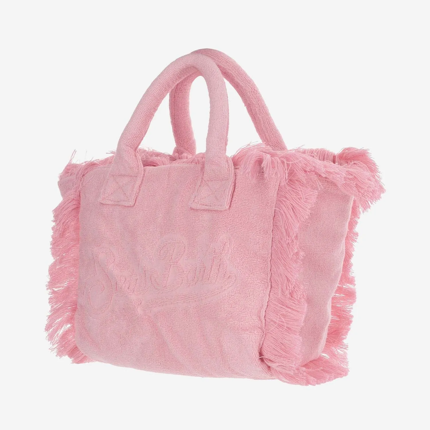 Mc2 Saint Barth Colette Terry Cloth Tote Bag With Embroidery