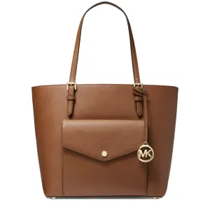 Michael Kors Jet Set Leather Large Pocket Multi-Function Tote Bag in Luggage